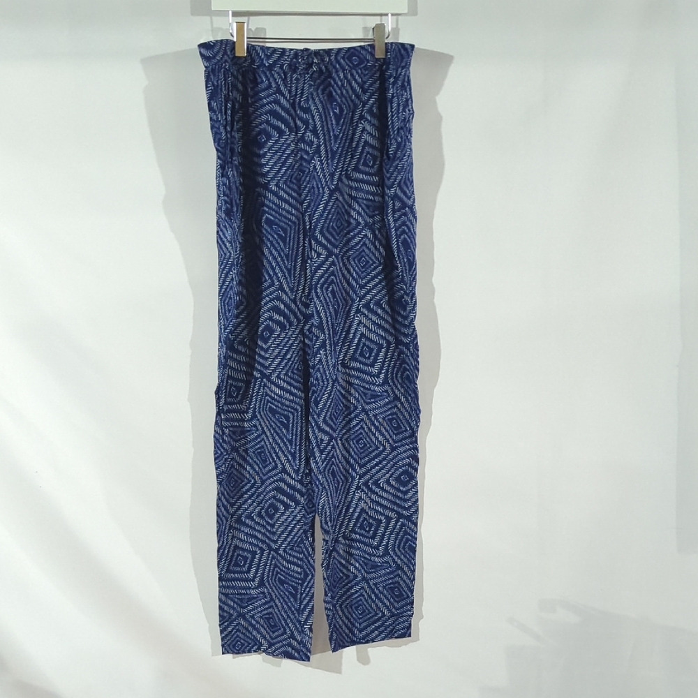 Jessica Blue Geometric Women's Pants